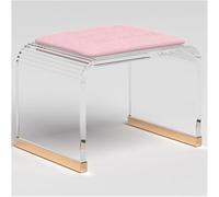 Tabouret de douche en acrylique avec siège rembourré, pas de montage nécessaire pour salle de bain, salle de maquillage, douche