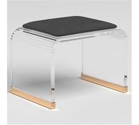 Tabouret de douche en acrylique avec siège rembourré pour salle de bain, pas de montage nécessaire pour une utilisation en salle de maquillage