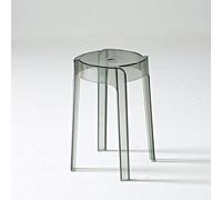 Tabouret de douche en acrylique imperméable transparent pour salle de bain, cuisine, chambre à coucher, design empilable, grand tabouret en plastique pour la maison, le bureau, le petit déjeuner