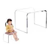Tabouret de douche en acrylique transparent, chaise transparente, siège moderne dos nu pour salle de bain, cuisine et chambre à coucher, banc de douche transparent