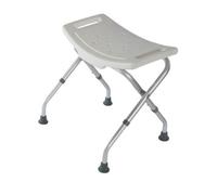 Tabouret de Douche, Identités 812031, Chaise de Douche, courbé Pliant Blanc, Pliable pour Le Ranger et Le Transporter Facilement