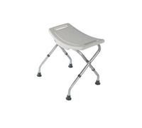 Tabouret de douche, Identités 812031, Chaise de douche, courbé pliant blanc, pliable pour le ranger et le transporter facilement