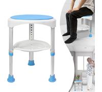 Tabouret de douche LARS360 Chaise de douche Tabouret de bain pivotant à 360° Réglable en hauteur Aide à la douche Siège de bain Avec ventouses Max 200kg