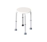 Tabouret de douche réglable en hauteur siège de douche ergonomique pieds antidérapants charge max. 136 Kg alu HDPE blanc Blanc G