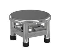 Tabouret de douche rond en acier inoxydable 304 avec repose-pieds double couche antidérapante Capacité 300 kg Hauteur 20 cm Idéal pour la sécurité et le confort de la salle de bain