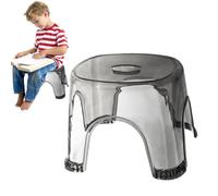 Tabouret de douche transparent | Antidérapant et imperméable | Transparent pour salle de bain, chevet, petits espaces de douche, banc d'angle, siège, baignoire