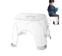 Tabouret de douche transparent - Banc d'angle étanche - Siège transparent avec design antidérapant - Bords arrondis pour les petites salles de bain - Idéal comme repose-pieds, rasage des jambes