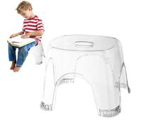 Tabouret de douche transparent | Imperméable et antidérapant | Transparent pour salle de bain, chevet, petits espaces de douche, banc d'angle, siège, baignoire