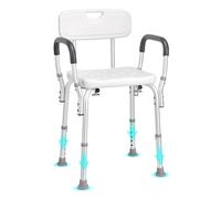 Tabouret de douche VEVOR Chaise de douche Hauteur réglable 390-520 mm, Tabouret de bain Siège de bain Charge maxi. 158,8 kg, Tabouret de douche stable Aide à la douche Poignée de maintien pour baignoi