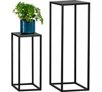 Tabouret de fleur Bremermann Tabouret 3-Set, Stand de fleurs en métal, colonne de fleurs Noir