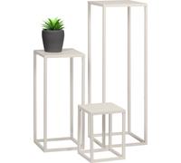 Tabouret de fleur Bremermann Tabouret 3-Set, Stand de fleurs en métal, colonne de fleurs Noir