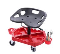 Tabouret de garage robuste avec roulettes pivotantes à 360° et plateau à outils, hauteur réglable pour mécaniciens et ateliers de réparation automobile
