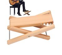 Tabouret de guitare pliable en bois avec 4 hauteurs réglables - Support ergonomique pour pieds pour gytaristes | Pour adultes, musicien, studio à domicile, concerts, pratique confortable.