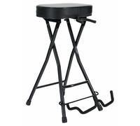 Tabouret de Guitariste Dual Tabouret avec Support Guitare Pied Rembourrage