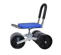 Tabouret de jardin à roulettes réglable avec roulettes - Siège de chariot de jardin pliable, chaise de travail robuste, chariot portable pour une mobilité facile dans la cour et la terrasse
