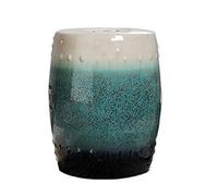 Tabouret de Jardin à Tambour en céramique, Tabouret Coiffeuse, vitré Couleur Changeante, adapté au, Patio, la pelouse, Maison intérieure et extérieure