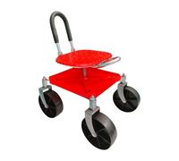 Tabouret de jardin - Acier galvanisé PP 150 kg - Banc de jardin réglable en hauteur - Rotation à 360 ° - Plateau à outils pliable - Chariot mobile pour travailler sur la terrasse