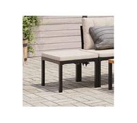 Tabouret de jardin avec coussin noir acier enduit de poudre, siège de jardin, tabouret d'extérieur, siège cube, siège 4008564