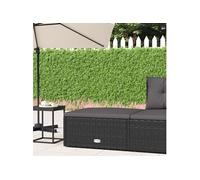 Tabouret de jardin avec coussin noir résine tressée