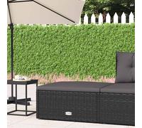 Tabouret de Jardin avec Coussin Repose-pied Terrasse Noir Résine Tressée vidaXL