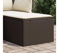 Tabouret de Jardin avec Coussin Siège Terrasse Beige Résine Tressée vidaXL