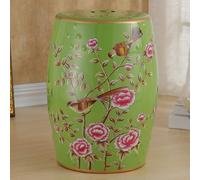 Tabouret de Jardin décoratif Chinois, Tabouret en céramique en Forme de Tambour, Tabouret Rond pour entrée, étagère à Fleurs avec décor en émaux, idéal pour Salon et Couloir.(D)