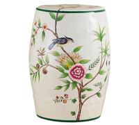 Tabouret de Jardin décoratif en céramique Florale, Pouf en Porcelaine émaillée, Table d'appoint Ronde Vintage, Table Basse d'intérieur et d'extérieur, Table d'appoint Polyvalente pour Plantes de salo