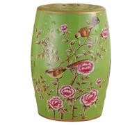 Tabouret de Jardin décoratif en céramique Florale, Pouf en Porcelaine émaillée, Table d'appoint Ronde Vintage, Table Basse d'intérieur et d'extérieur, Table d'appoint Polyvalente pour Plantes de salo