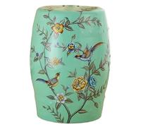 Tabouret de Jardin décoratif en céramique Florale, Pouf en Porcelaine émaillée, Table d'appoint Ronde Vintage, Table Basse d'intérieur et d'extérieur, Table d'appoint Polyvalente pour Plantes de salo
