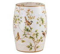 Tabouret de Jardin décoratif en céramique Florale, Pouf en Porcelaine émaillée, Table d'appoint Ronde Vintage, Table Basse d'intérieur et d'extérieur, Table d'appoint Polyvalente pour Plantes de salo