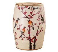 Tabouret de Jardin décoratif en céramique Florale, Pouf en Porcelaine émaillée, Table d'appoint Ronde Vintage, Table Basse d'intérieur et d'extérieur, Table d'appoint Polyvalente pour Plantes de salo