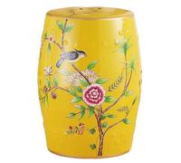 Tabouret de Jardin décoratif en céramique Florale, Pouf en Porcelaine émaillée, Table d'appoint Ronde Vintage, Table Basse d'intérieur et d'extérieur, Table d'appoint Polyvalente pour Plantes de salo