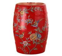 Tabouret de Jardin décoratif en céramique Florale, Pouf en Porcelaine émaillée, Table d'appoint Ronde Vintage, Table Basse d'intérieur et d'extérieur, Table d'appoint Polyvalente pour Plantes de salo