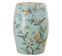 Tabouret de Jardin décoratif en céramique Florale, Pouf en Porcelaine émaillée, Table d'appoint Ronde Vintage, Table Basse d'intérieur et d'extérieur, Table d'appoint Polyvalente pour Plantes de salo