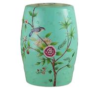 Tabouret de Jardin décoratif en céramique Florale, Pouf en Porcelaine émaillée, Table d'appoint Ronde Vintage, Table Basse d'intérieur et d'extérieur, Table d'appoint Polyvalente pour Plantes de salo