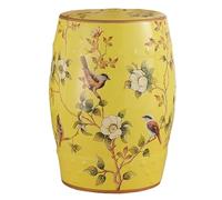 Tabouret de Jardin décoratif en céramique Florale, Pouf en Porcelaine émaillée, Table d'appoint Ronde Vintage, Table Basse d'intérieur et d'extérieur, Table d'appoint Polyvalente pour Plantes de salo