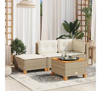 Tabouret de Jardin et Coussin Chaise Siège Patio Terrasse Résine Tressée vidaXL