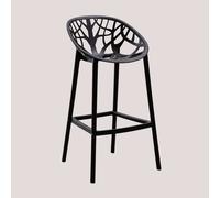 Tabouret De Jardin Haut En Polypropylène Ores Noir ¿75 Cm Noir
