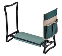 Tabouret de jardin pliable agenouilloir de jardin siège jardinage avec coussin pochette rangement outils vert