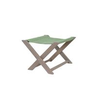 Tabouret de jardin pliable en bois de hêtre avec assise en polypropylène vert - refermable, compact, durable pour l'extérieur - repose-pieds camping ou siège supplémentaire - Fabriqué en Italie