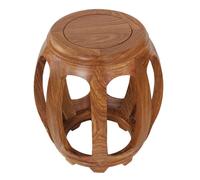 Tabouret de jardin rond rustique, table d'appoint de terrasse et support pour plantes, tabouret de coiffeuse classique pour décoration d'intérieur