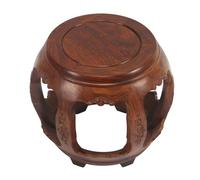 Tabouret de jardin rond rustique, table d'appoint de terrasse et support pour plantes, tabouret de coiffeuse classique pour décoration d'intérieur
