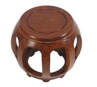 Tabouret de jardin rond rustique, table d'appoint de terrasse et support pour plantes, tabouret de coiffeuse classique pour décoration d'intérieur