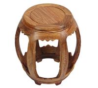 Tabouret de jardin rond rustique, table d'appoint de terrasse et support pour plantes, tabouret de coiffeuse classique pour décoration d'intérieur