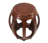 Tabouret de jardin rond rustique, table d'appoint de terrasse et support pour plantes, tabouret de coiffeuse classique pour décoration d'intérieur