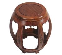 Tabouret de jardin rond rustique, table d'appoint de terrasse et support pour plantes, tabouret de coiffeuse classique pour décoration d'intérieur