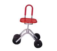 Tabouret de jardin roulant avec siège pivotant à 360° réglable pour désherbage, plantation et travaux de cour en plein air