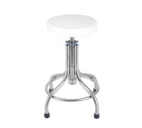 Tabouret de laboratoire dentaire mobile en acier inoxydable Tabouret de comptoir Tabouret de travail Tabouret rond Tabouret de travail Tabouret dos nu en spirale Hauteur réglable 45-60 cm Pour salon