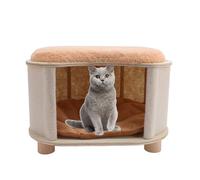 Tabouret de Maison de Chats Multifonctionnels, Construit pour Durer, Léger et Fonctionnel, adapté à Toutes Les Saisons, Améliorant la Connexion Entre Les Chats et Les Humains, la
