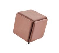 Tabouret de maquillage 5 pièces avec roulettes, sièges for petits espaces, tabourets combinés empilables, for utilisation intérieure et extérieure sur le balcon du bureau(Color 4,45x45x46cm)